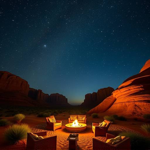 Luxury retreat in Moab, Utah under a sky full of stars.