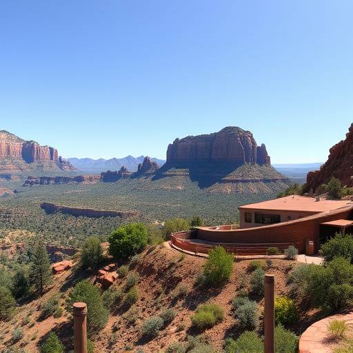 Panoramic view from the Sedona Mountain View Villa.