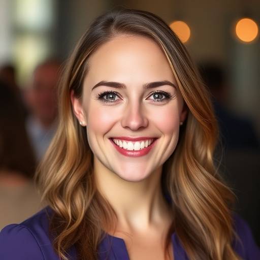 Portrait of Sarah Johnson, Guest Services Coordinator at Celestial Retreats, smiling.